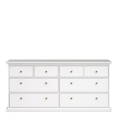 Paris Chest of 8 Drawers in White