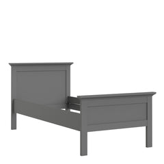 Paris Single Bed (90 x 200) in Matt Grey