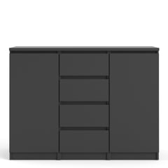 Naia Sideboard - 4 Drawers 2 Doors in Black Matt