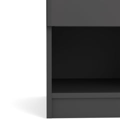 Naia Bedside 1 Drawer 1 Shelf in Black Matt