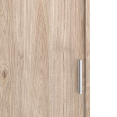 Naia Wardrobe with 2 sliding doors + 1 door + 3 drawers in Oak structure Jackson Hickory