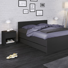 Naia Double Bed 4ft6 (140 x 190) in Black Matt