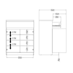 Naia Sideboard  1 Drawer 2 Doors in Jackson Hickory Oak