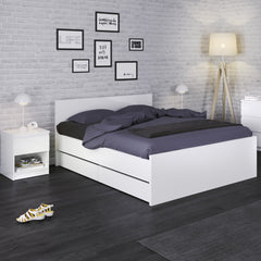 Naia Bedside 1 Drawer 1 Shelf in White High Gloss