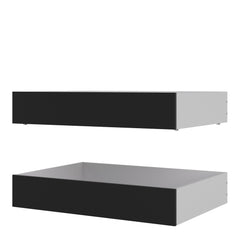 Naia Set of 2 Underbed Trundle Drawers (for Single or Double beds) in Black Matt