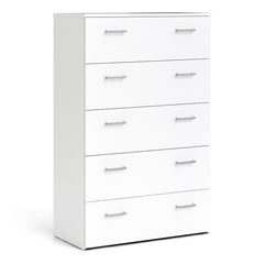 Space Chest of 5 Drawers in White