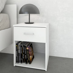 Space Bedside 1 Drawer in White