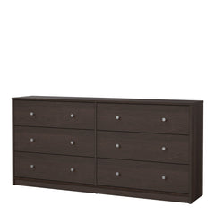 May Chest of 6 Drawers (3+3) in Coffee