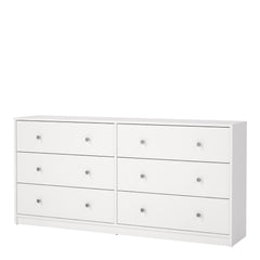 May Chest of 6 Drawers (3+3) in White