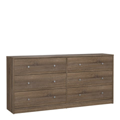 May Chest of 6 Drawers (3+3) in Truffle Oak