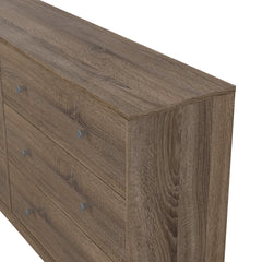 May Chest of 6 Drawers (3+3) in Truffle Oak