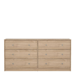 May Chest of 6 Drawers (3+3) in Jackson Hickory Oak