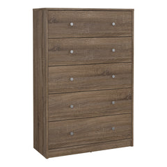 May Chest of 5 Drawers in Truffle Oak