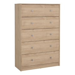 May Chest of 5 Drawers in Jackson Hickory Oak