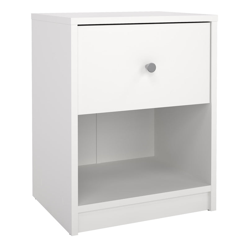 May Bedside 1 Drawer in White