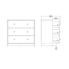 May Chest of 3 Drawers in Coffee