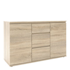 Nova Sideboard - 3 Drawers 2 Doors in Oak