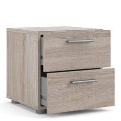 Pepe Bedside 2 Drawers in Truffle Oak