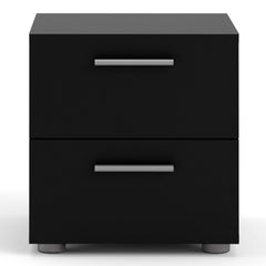 Pepe Bedside 2 Drawers in Black