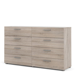 Pepe Wide Chest of 8 Drawers (4+4) in Truffle Oak