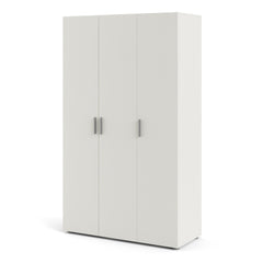 Pepe Wardrobe with 3 doors in White woodgrain