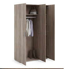 Pepe Wardrobe with 3 doors in Truffle Oak