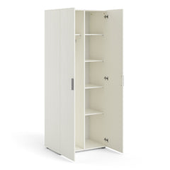 Pepe Wardrobe with 2 doors in White woodgrain