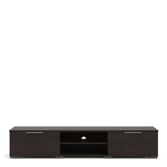 Match TV Unit 2 Drawers 2 Shelf in Rovere Gessato Dark Oak