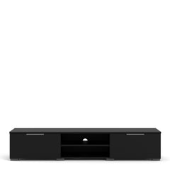 Match TV Unit 2 Drawers 2 Shelf in Black