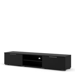 Match TV Unit 2 Drawers 2 Shelf in Black