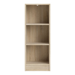 Basic Low Narrow Bookcase (2 Shelves) in Oak