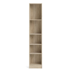 Basic Tall Narrow Bookcase (4 Shelves) in Oak