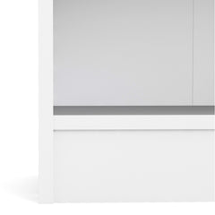 Basic Low Wide Bookcase (2 Shelves) in White