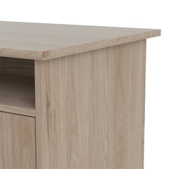 Function Plus Desk 4 Drawer 1 Door in Jackson Hickory Oak