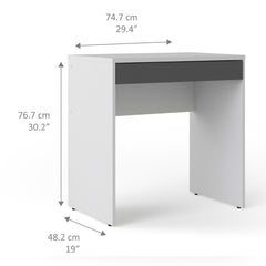 Function Plus Desk White Grey