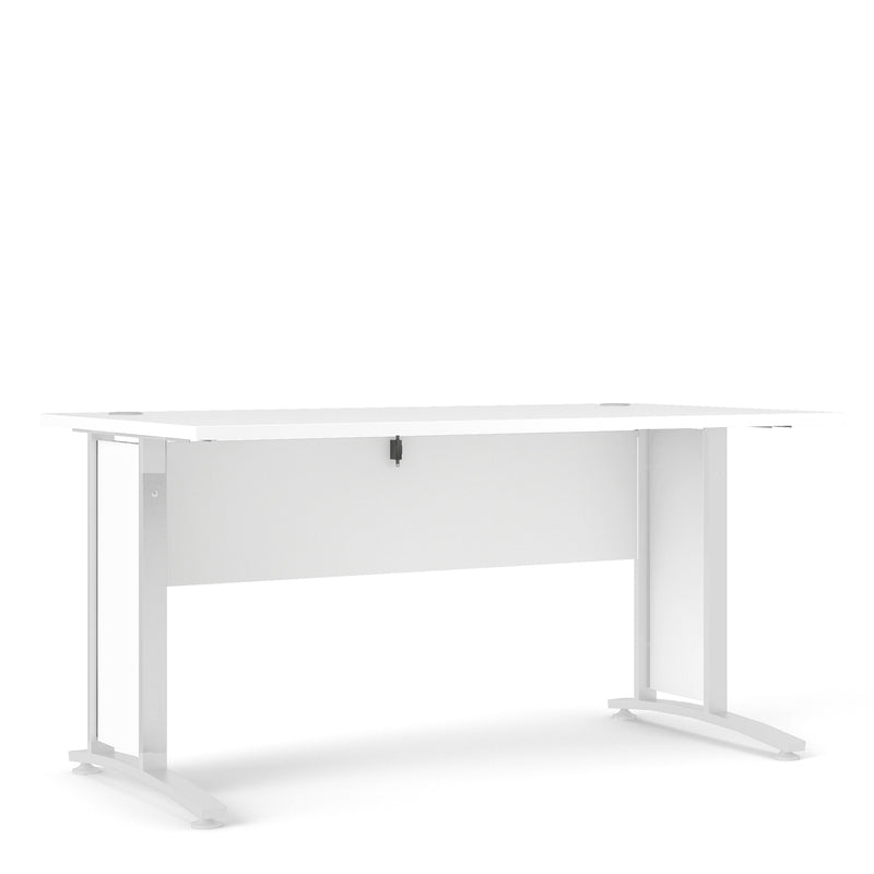 Prima Desk 150 cm in White with White legs