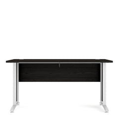 Prima Desk 150 cm in Black woodgrain with White legs