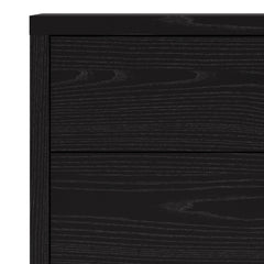 Prima Bookcase 1 Shelf With 2 Drawers And 2 Doors In Black Woodgrain