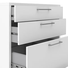 Prima Office Storage With 2 Drawers + 2 File Drawers In White