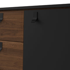 Ry Sideboard 2 doors + 2 drawers Matt Black Walnut