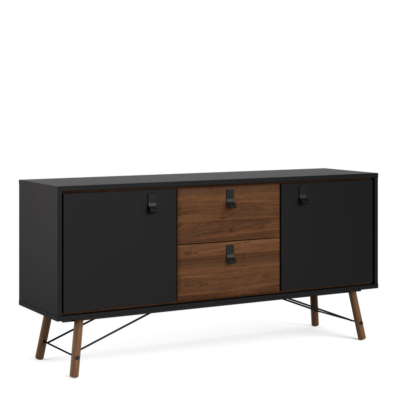 Ry Sideboard 2 doors + 2 drawers Matt Black Walnut