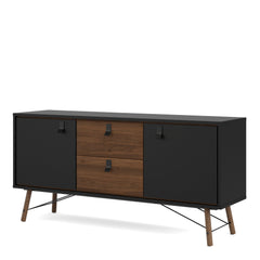 Ry Sideboard 2 doors + 2 drawers Matt Black Walnut