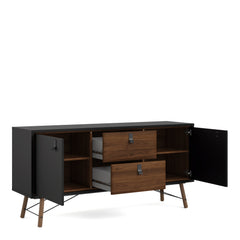 Ry Sideboard 2 doors + 2 drawers Matt Black Walnut