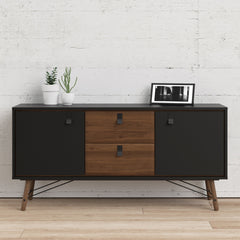 Ry Sideboard 2 doors + 2 drawers Matt Black Walnut