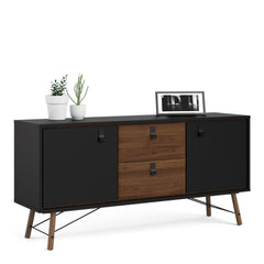 Ry Sideboard 2 doors + 2 drawers Matt Black Walnut