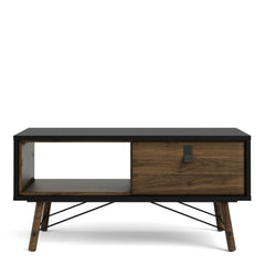 Ry Coffee table with 1 drawer Matt Black Walnut