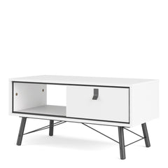 Ry Coffee table with 1 drawer Matt White