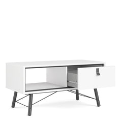 Ry Coffee table with 1 drawer Matt White