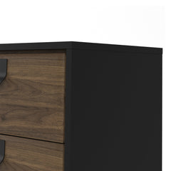 Ry Sideboard with 1 door + 2 drawers Matt Black Walnut