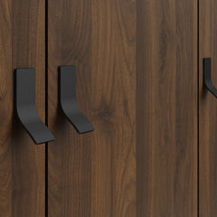 Ry Wardrobe 3 doors + 3 drawers in Matt Black Walnut